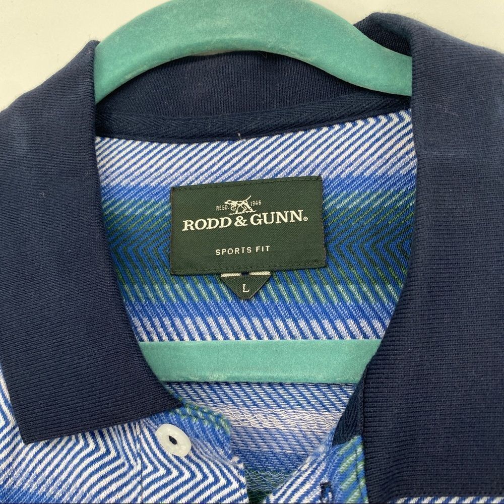 🐇 Rodd & Gunn Polo Shirt Men’s Top Size Large Blue - Picture 3 of 8